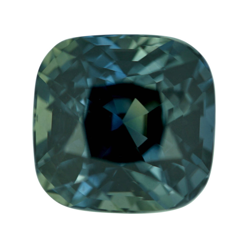 4.03 ct Teal Sapphire Cushion Natural Unheated Gems