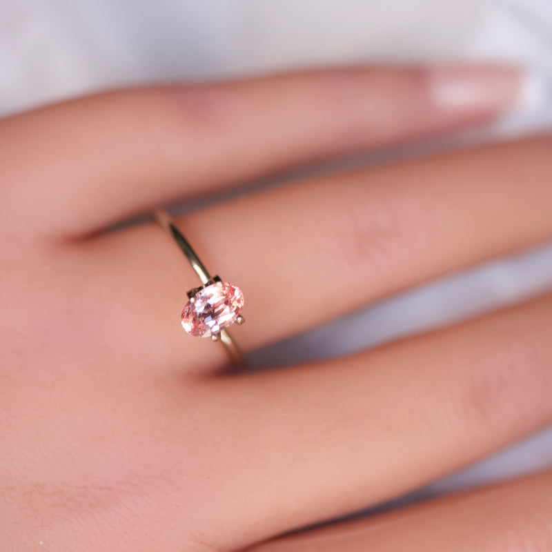 1.09 ct Padparadscha Oval Sapphire Unheated Gem