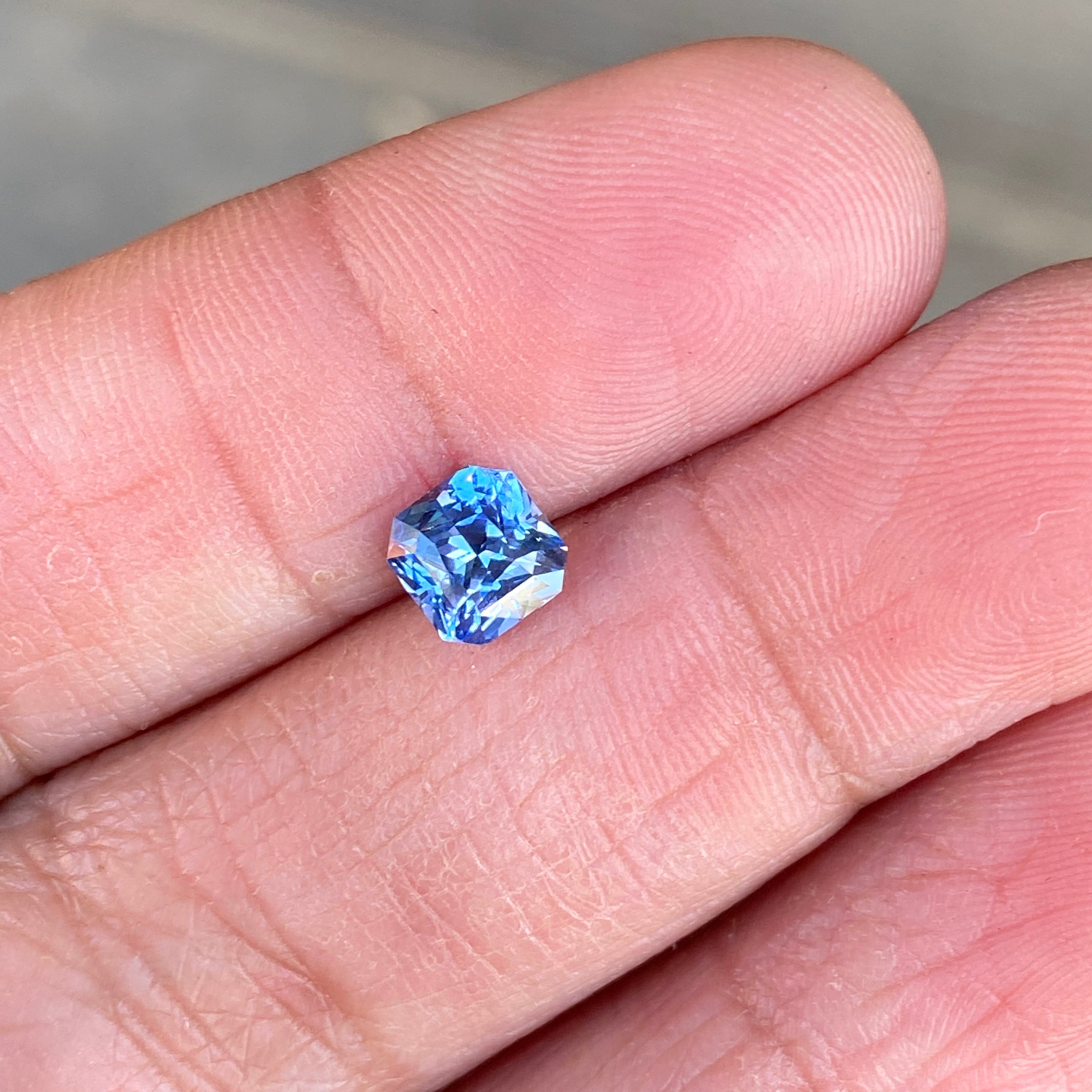 1.07 ct Ceylon Blue Sapphire Square Radiant Cut Natural Unheated