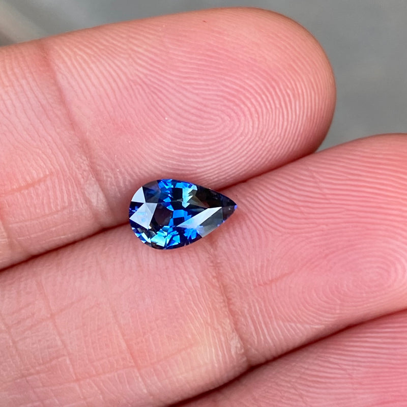 1.18 ct Greenish Blue Sapphire Pear Mixed Cut	 Natural Heated