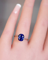 3.70 ct Royal Blue Cushion Sapphire GIA Heated Gem Ceylon