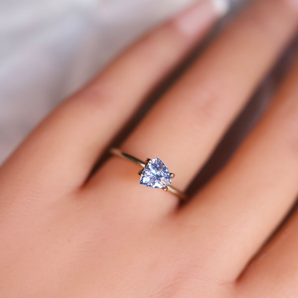 1.58 ct Blue Trillion Sapphire Heated Gem