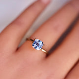 1.85 ct Sky Blue Cushion Sapphire Heated Gemstone
