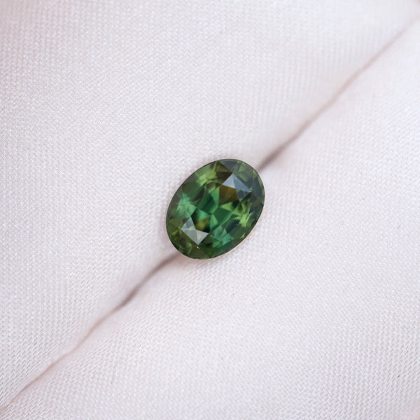 2.69 ct Green Sapphire Oval Heated Madagascar GIA Certified