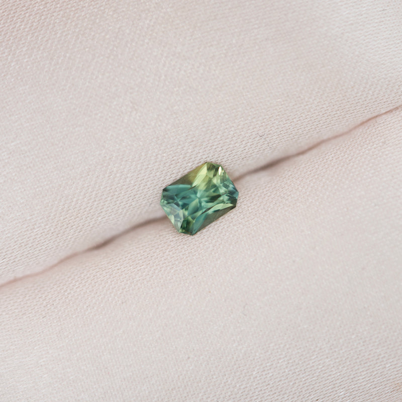 1.11 ct Green Sapphire Radiant Natural Unheated Madagascar