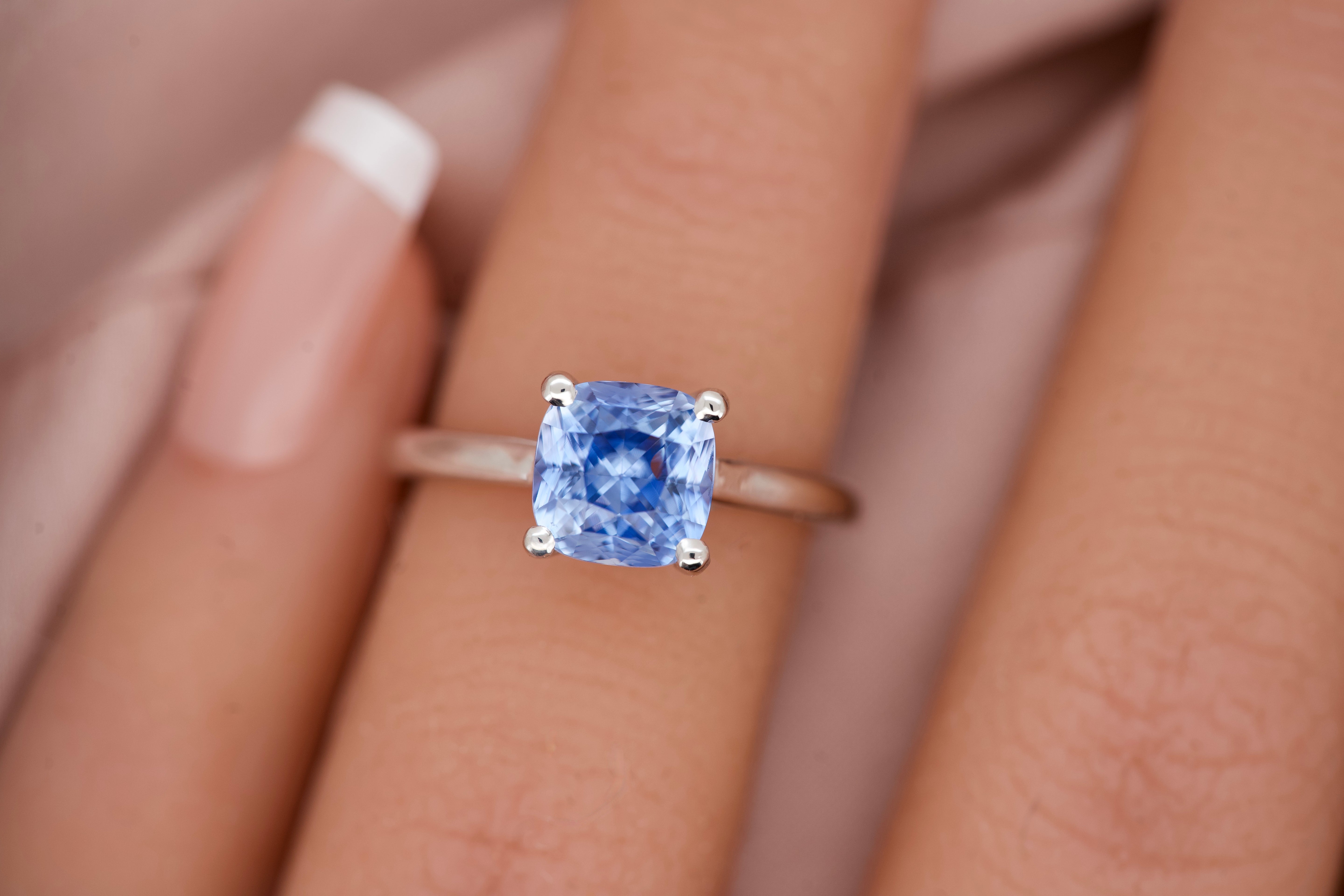 Cornflower Blue Ceylon Sapphire Solitaire – 2.02 ct Certified Unheated