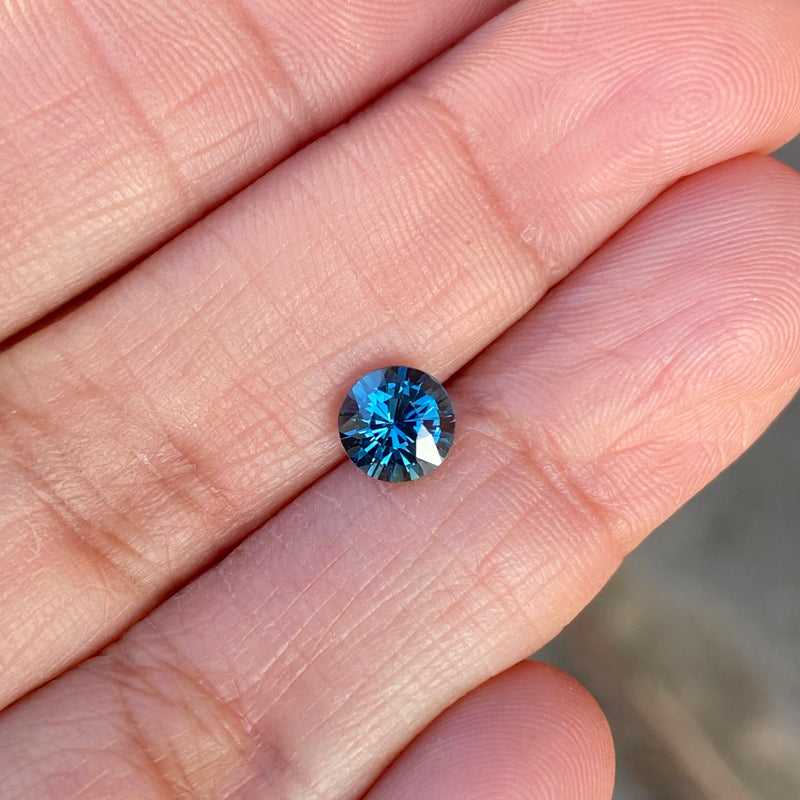 1.04 ct Teal Sapphire Round Natural Unheated