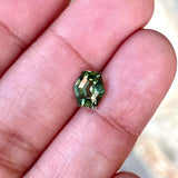 1.78 ct Madagascar Green Sapphire Hexagon Cut Natural Unheated