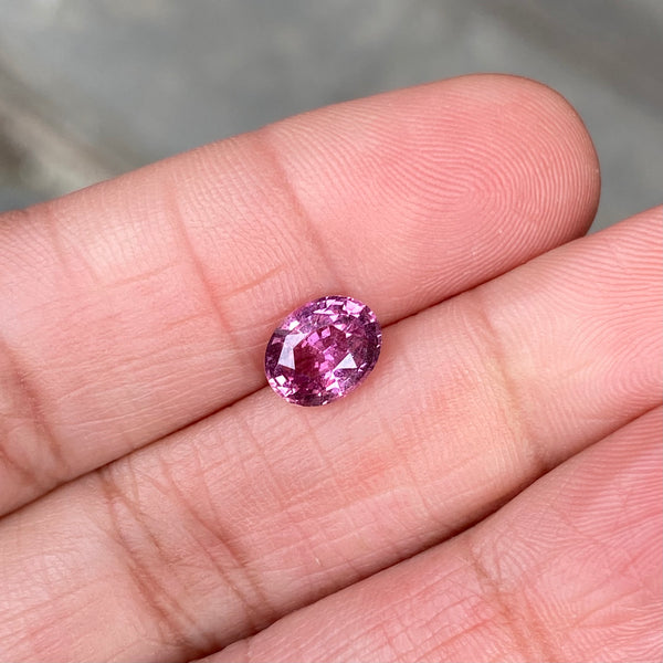 1.62 ct Dusky Pink Oval Cut Natural Heated Sapphire