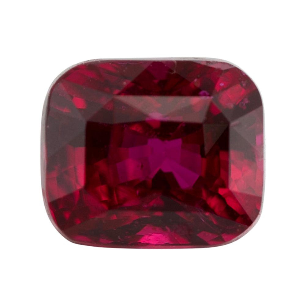 1.49 ct Red Ruby GIA Certified Unheated Cushion Cut Gemstone