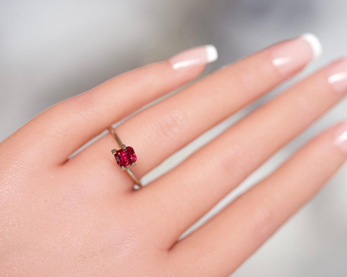 1.49 ct Red Ruby GIA Certified Unheated Cushion Cut Gemstone