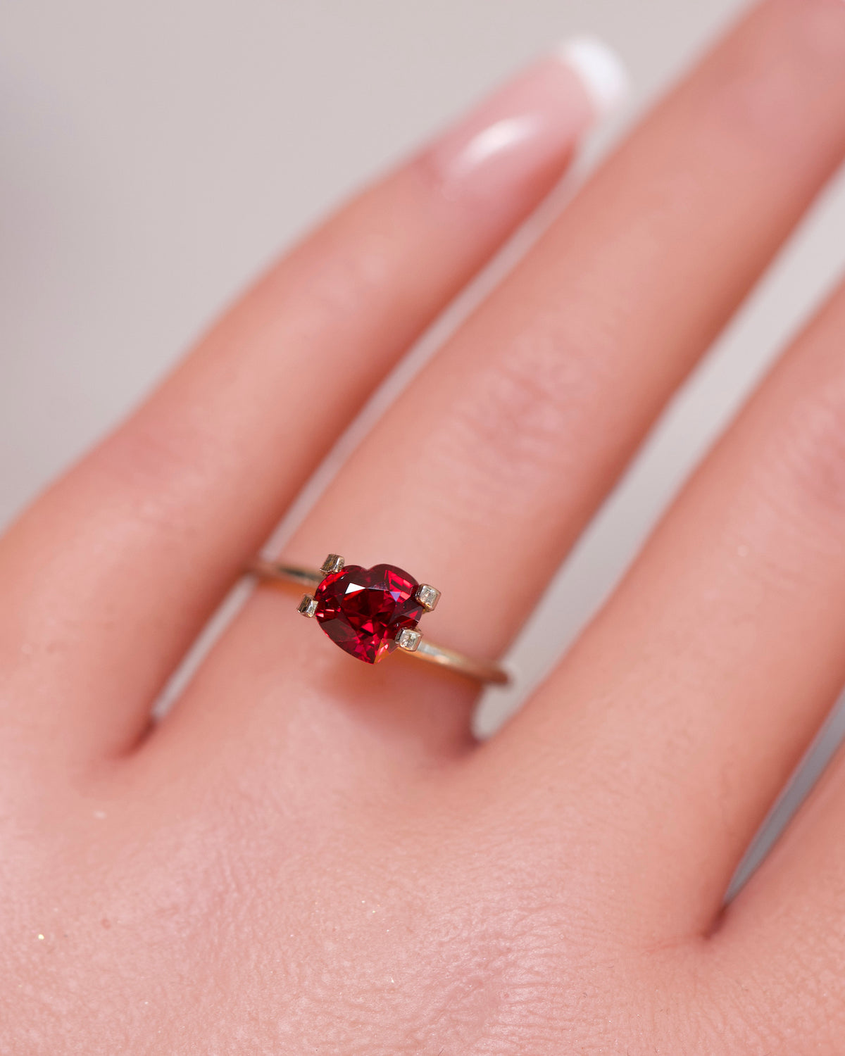 1.51 ct Red Ruby GIA Certified Heated Heart Cut Gemstone