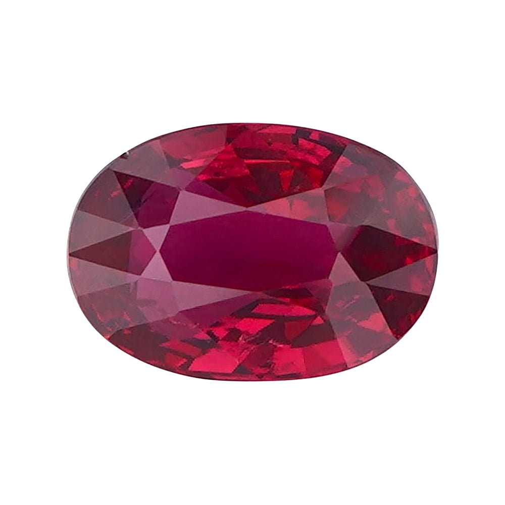 1.00 ct Red Ruby GIA Certified Heated Oval Cut Gemstone