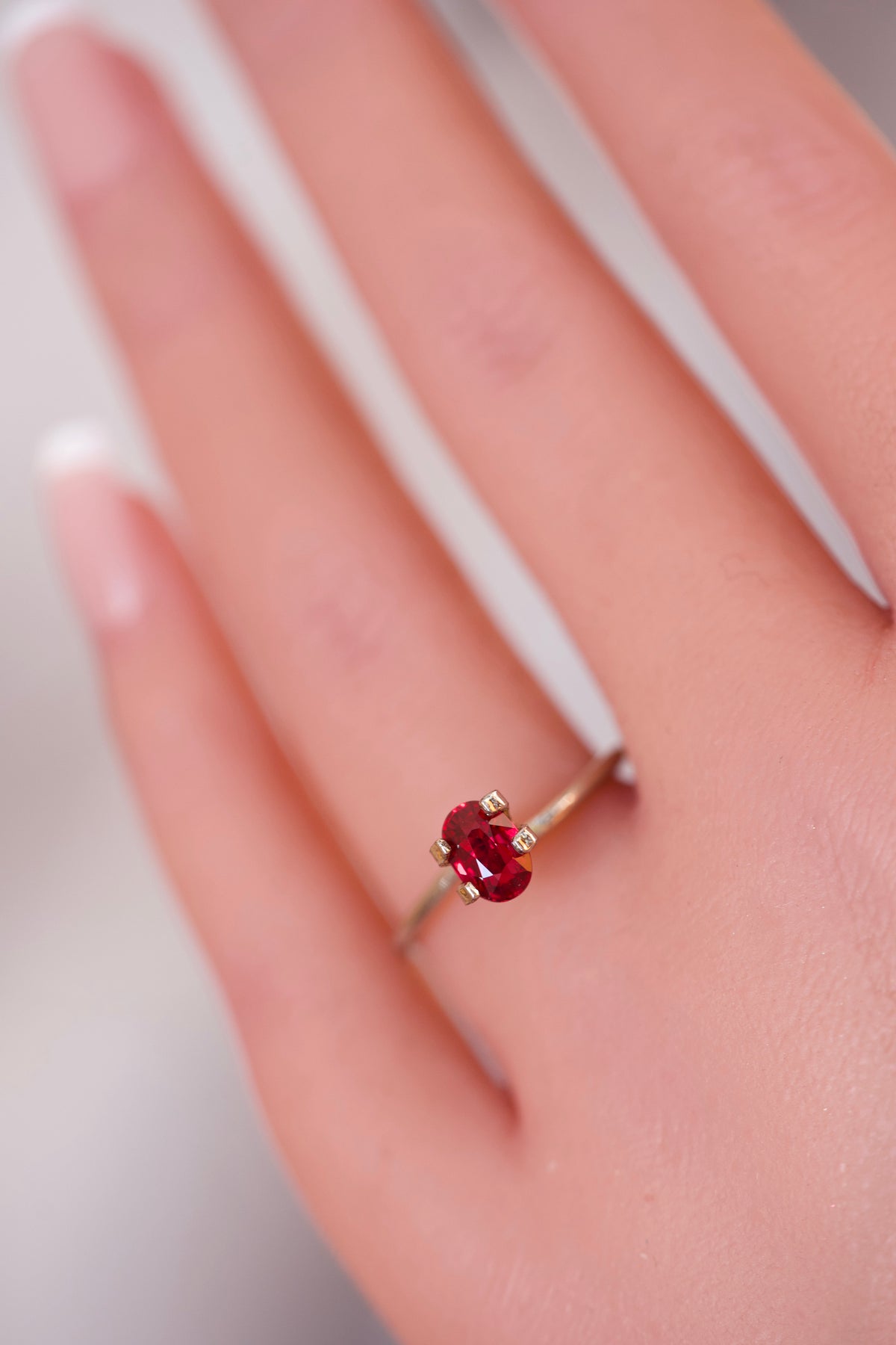 1.00 ct Red Ruby GIA Certified Heated Oval Cut Gemstone