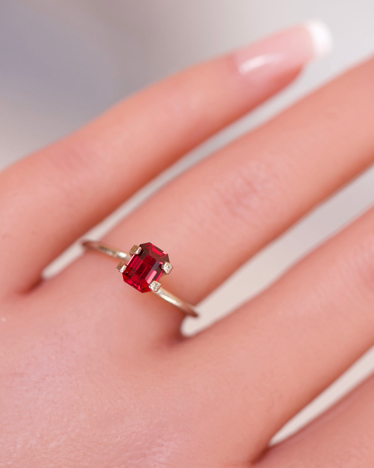 1.02 ct Red Ruby GIA Certified Heated Emerald  Cut Gem