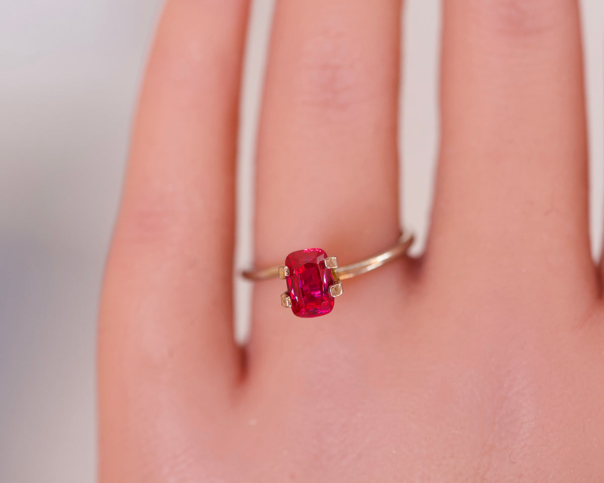 1.51 ct Red Ruby GIA Certified Heated Cushion Cut Gemstone