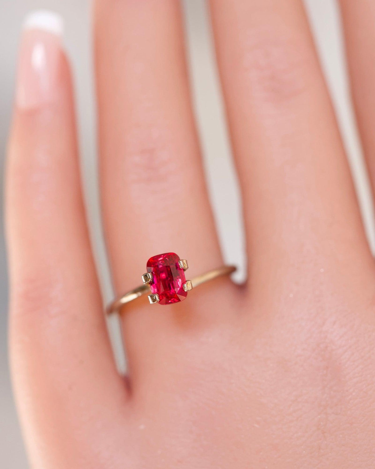 1.50 ct Red Ruby GIA Certified Unheated Cushion Cut Gemstone