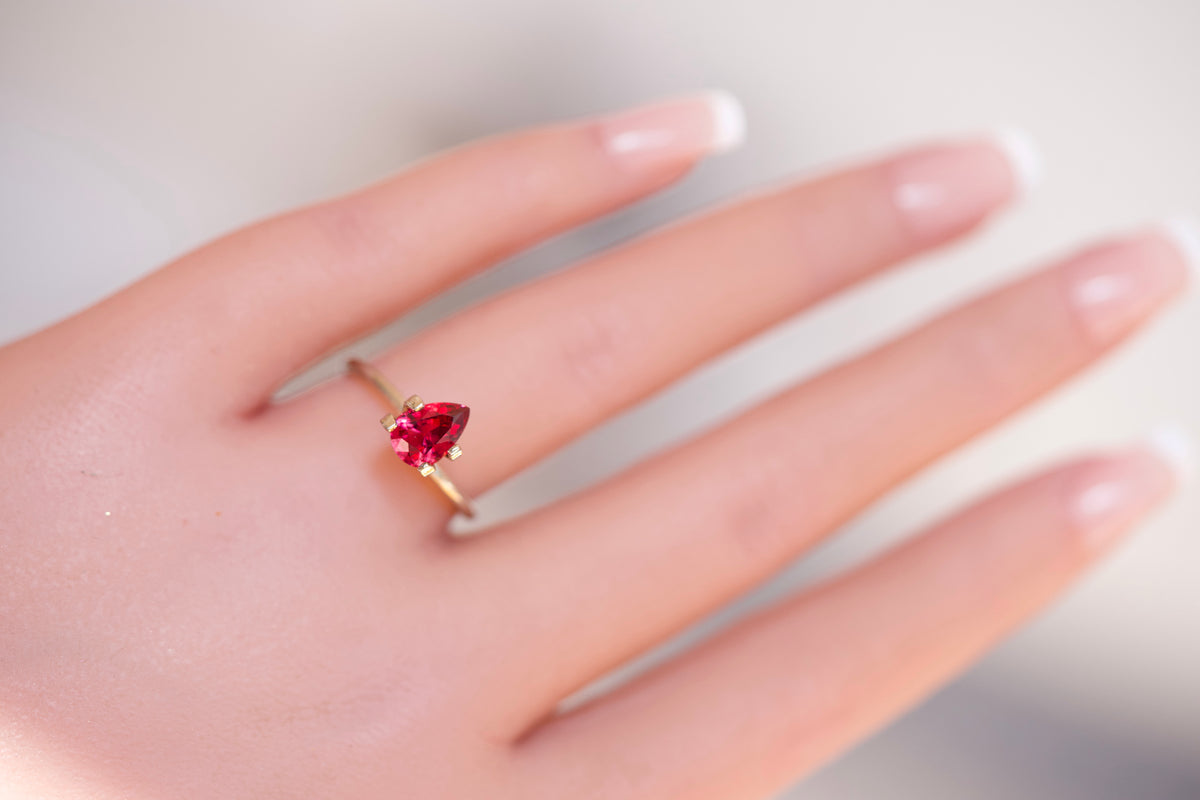 1.34 ct Intense Pink Sapphire GIA Certified Heated Pear Cut Gem