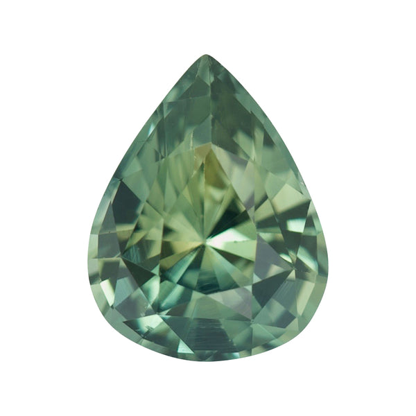 1.22 ct Bluish Green Pear Madagascar Sapphire Unheated Gem