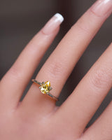 1.12 ct Yellow Pear Ceylon Sapphire Unheated Gem