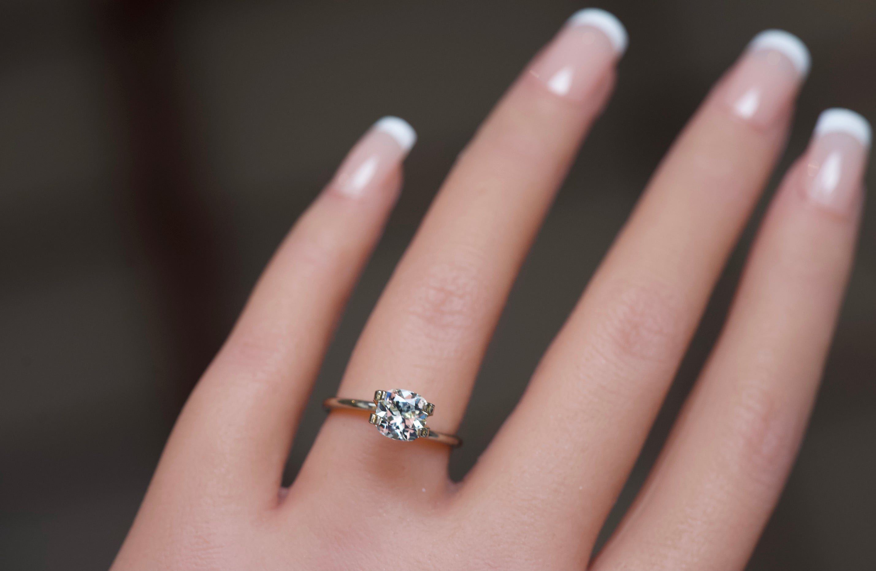 square cut colourless heated gem
