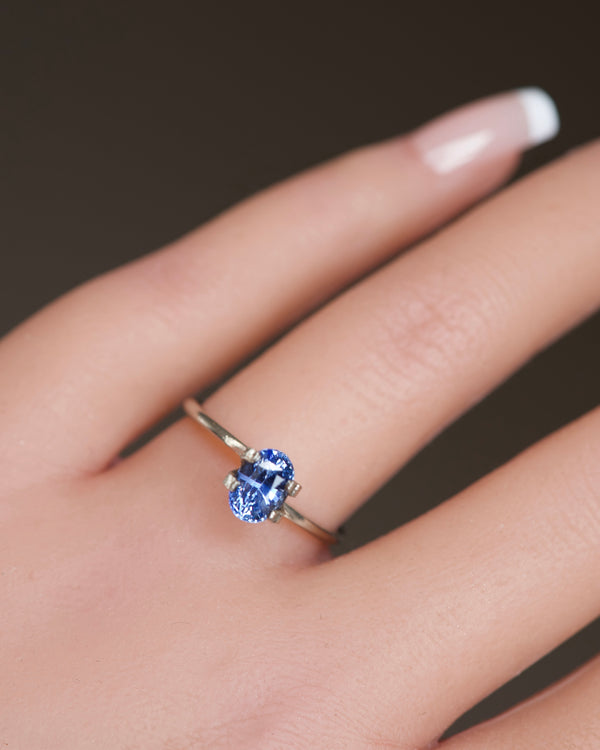 1.56 ct Blue Oval Ceylon Sapphire Heated Gemstone