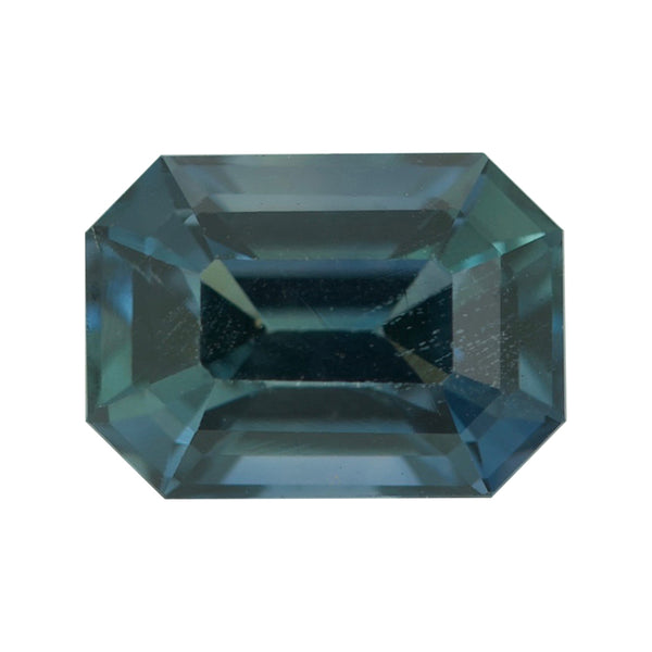 1.16 ct heated Teal Emerald Cut Madagascar Sapphire Gem