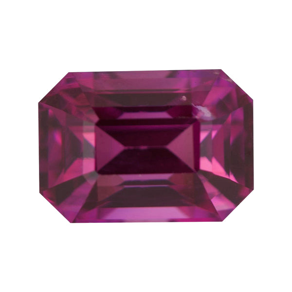 1.07 ct Purplish Pink Emerald Cut Madagascar Sapphire Heated Gem