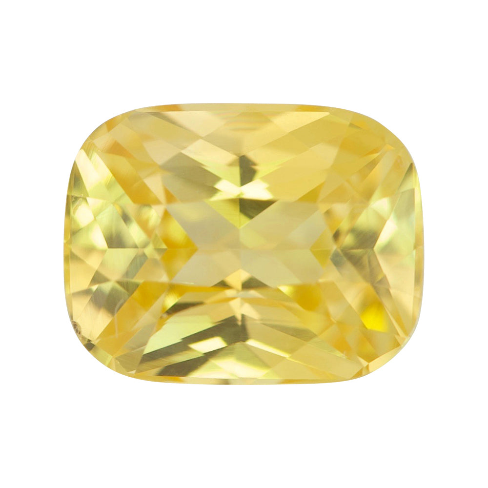 1.51-carat heated rectangular cut yellow sapphire gem