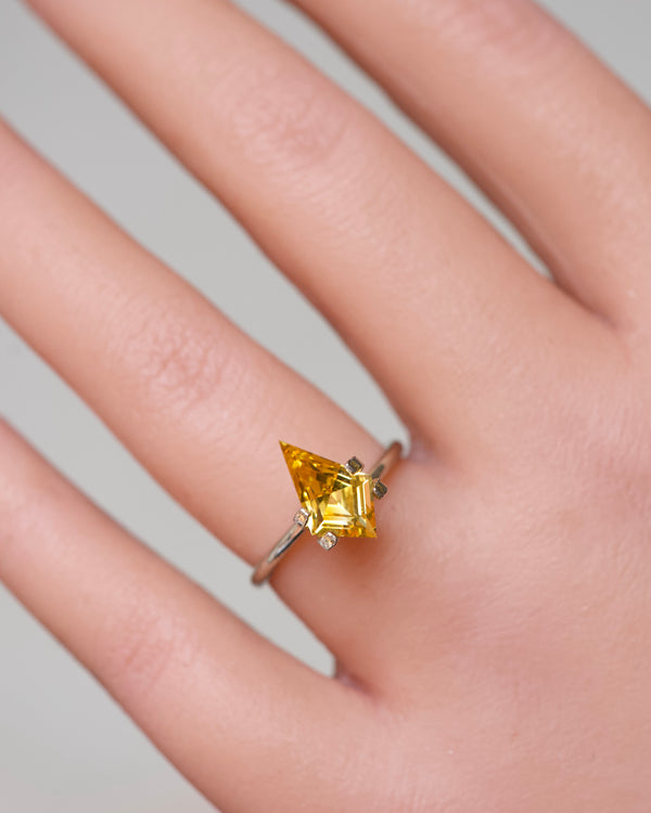 2.43 ct Yellow Fancy Cut Ceylon Sapphire Heated Gemstone