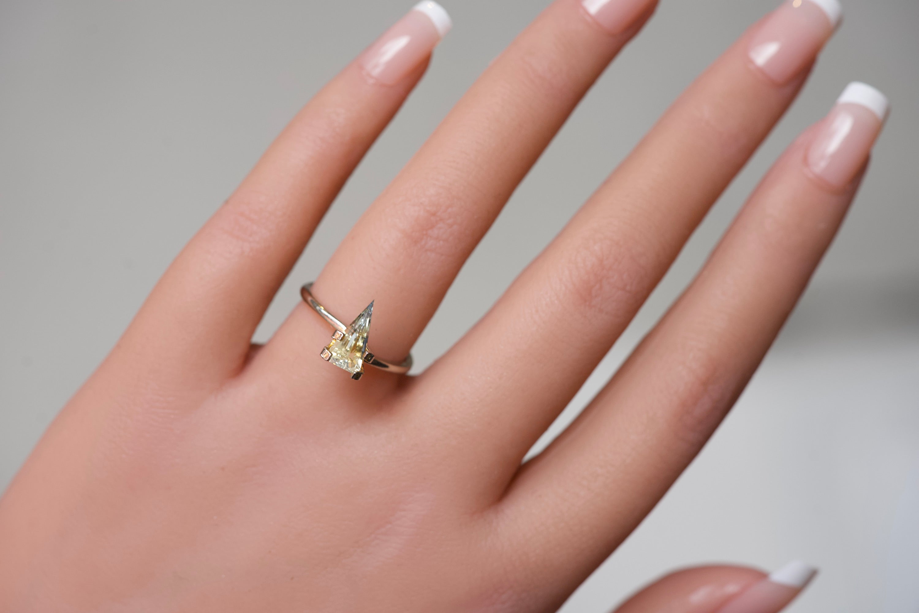 fancy cut blue-yellow sapphire gemstone