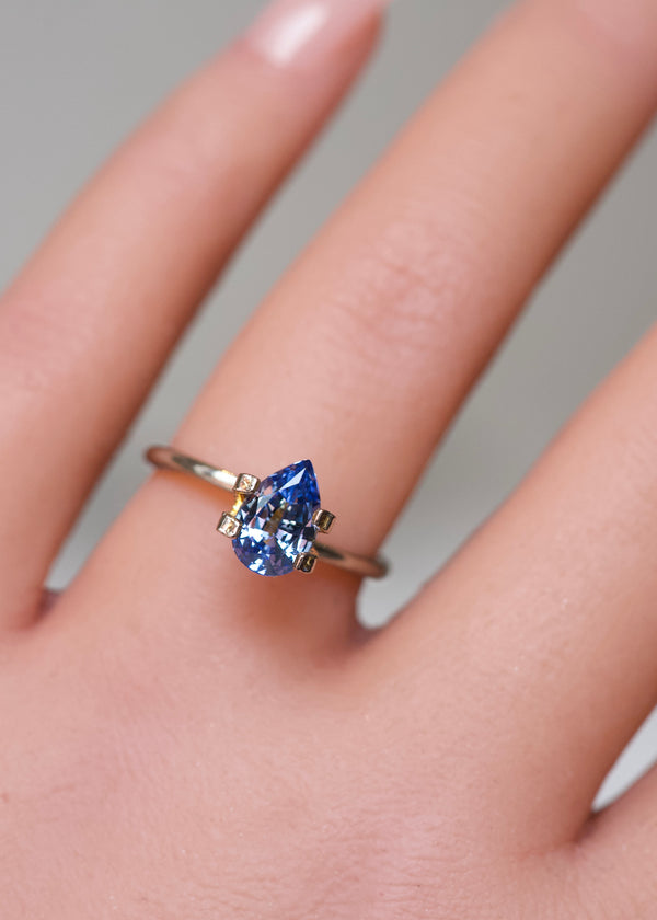 1.45 ct Blue Pear Ceylon Sapphire Unheated Gem