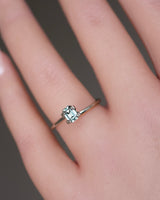 0.65 ct Green Emerald Cut Madagascar Sapphire Unheated Gem