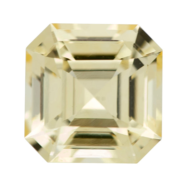 1.37 ct Yellow Square Emerald Cut Ceylon Sapphire Unheated Gemstone
