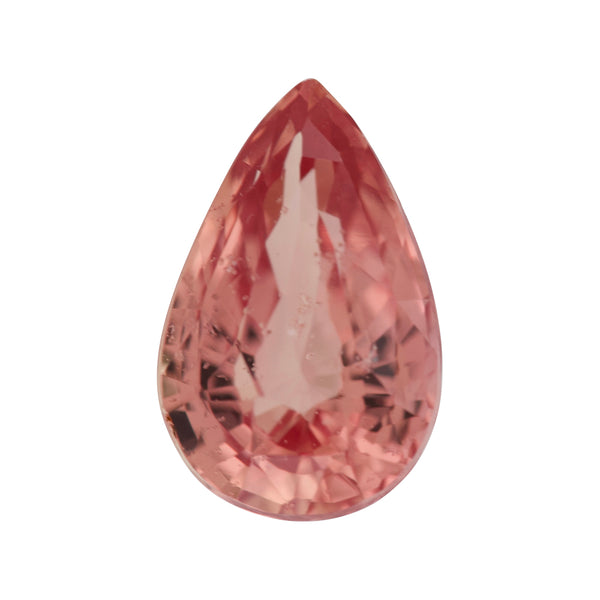 1.01 ct Sunset Padparadscha Pear Madagascar Sapphire Heated Gemstone