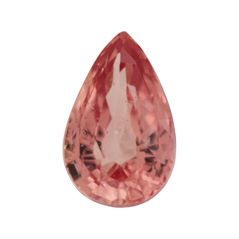 1.01 ct Sunset Padparadscha Pear Madagascar Sapphire Heated Gemstone