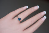 2.03 ct Bluish Green Emerald Cut Madagascar Sapphire