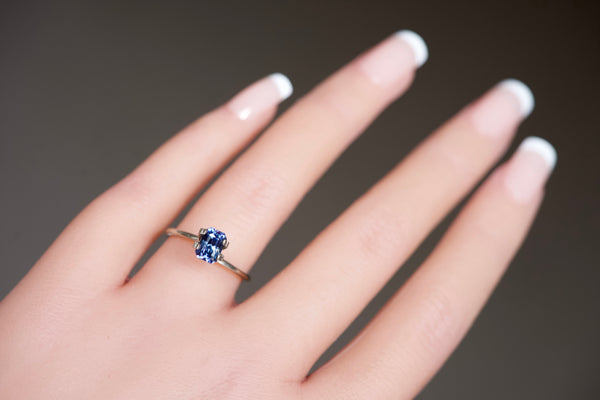 Blue Radiant Cut Ceylon Sapphire Unheated Gem