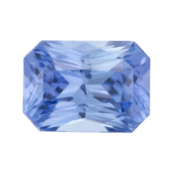 Blue Radiant Cut Ceylon Sapphire Unheated Gem