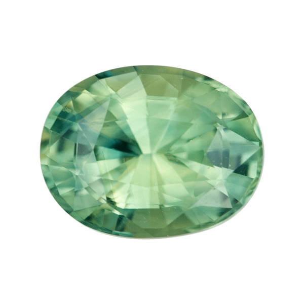 Green Oval Madagascar Sapphire Unheated Gemstone