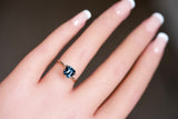 Bluish Green Square Emerald Cut Madagascar Sapphire Unheated Gem