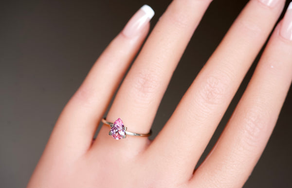 Pink Pear Ceylon Sapphire Heated Gemstone