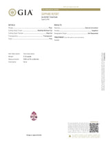 2.12 ct Pink Pear Ceylon Sapphire Heated Gem GIA Certified