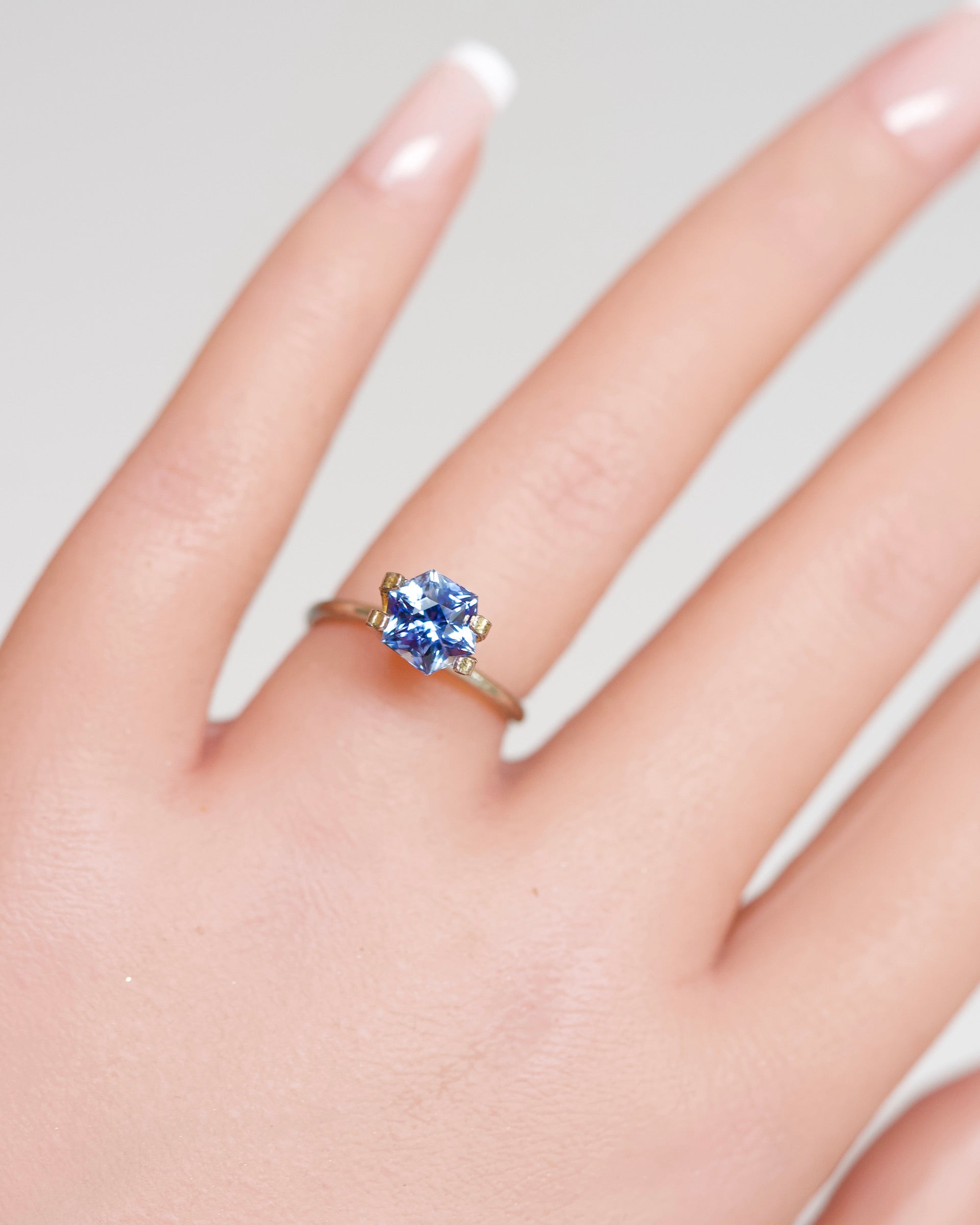 2.11 ct Hexagon Cut Blue Sapphire Ceylon Heated Gemstone