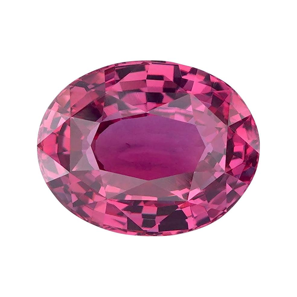 3.03 ct Vivid Raspberry pink Sapphire GIA Certified Unheated Oval Cut Gemstone