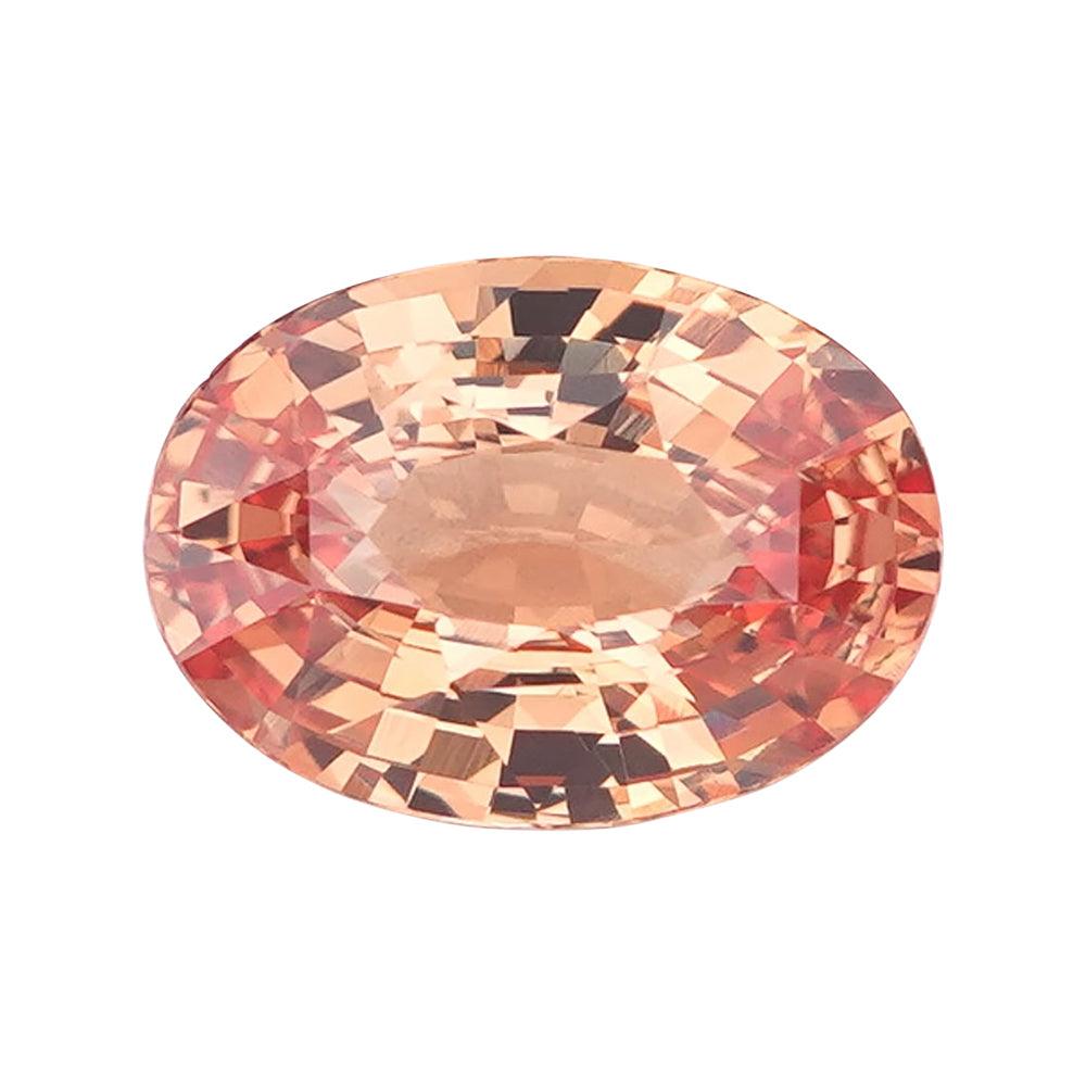 1.64 ct Sunset Padparadscha Sapphire GRS Certified Unheated Oval Cut Gemstone