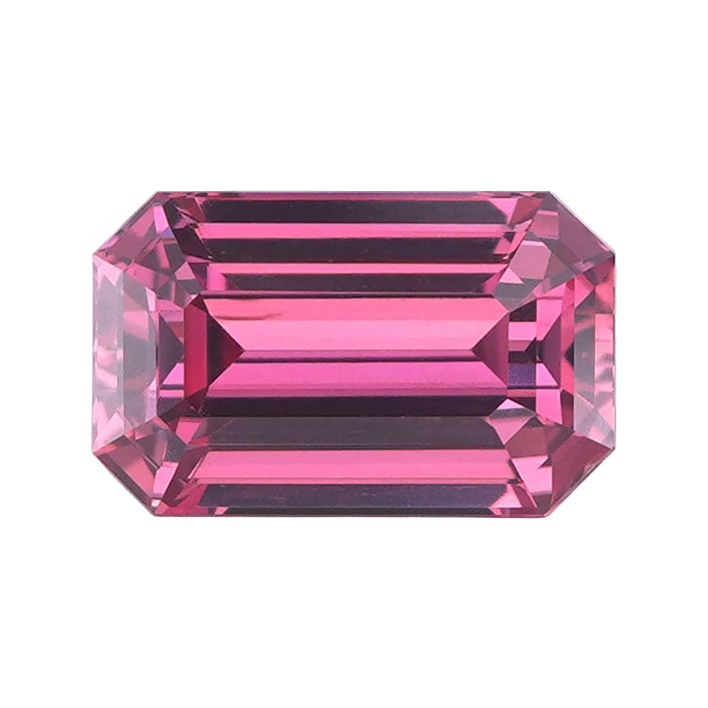 1.95 ct Vivid Raspberry pink Sapphire GIA Certified Heated Emerald Cut Gemstone