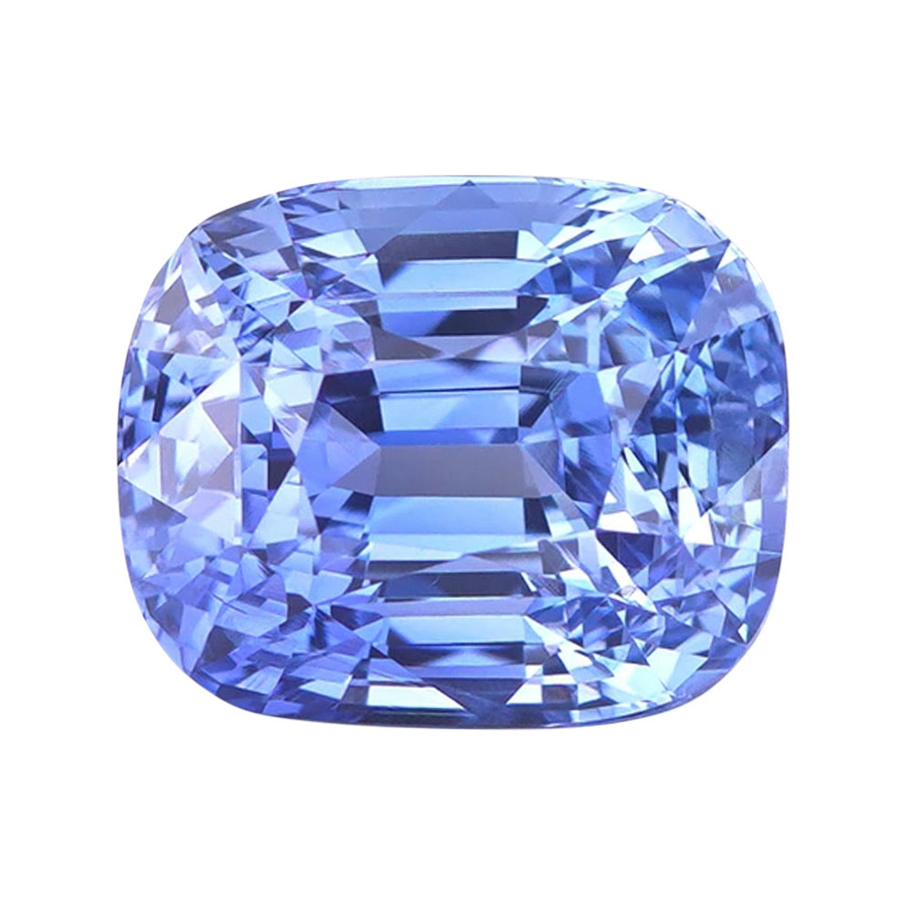 5.51 ct Medium Cornflower Blue Sapphire GIA Certified Unheated Cushion Cut Gemstone