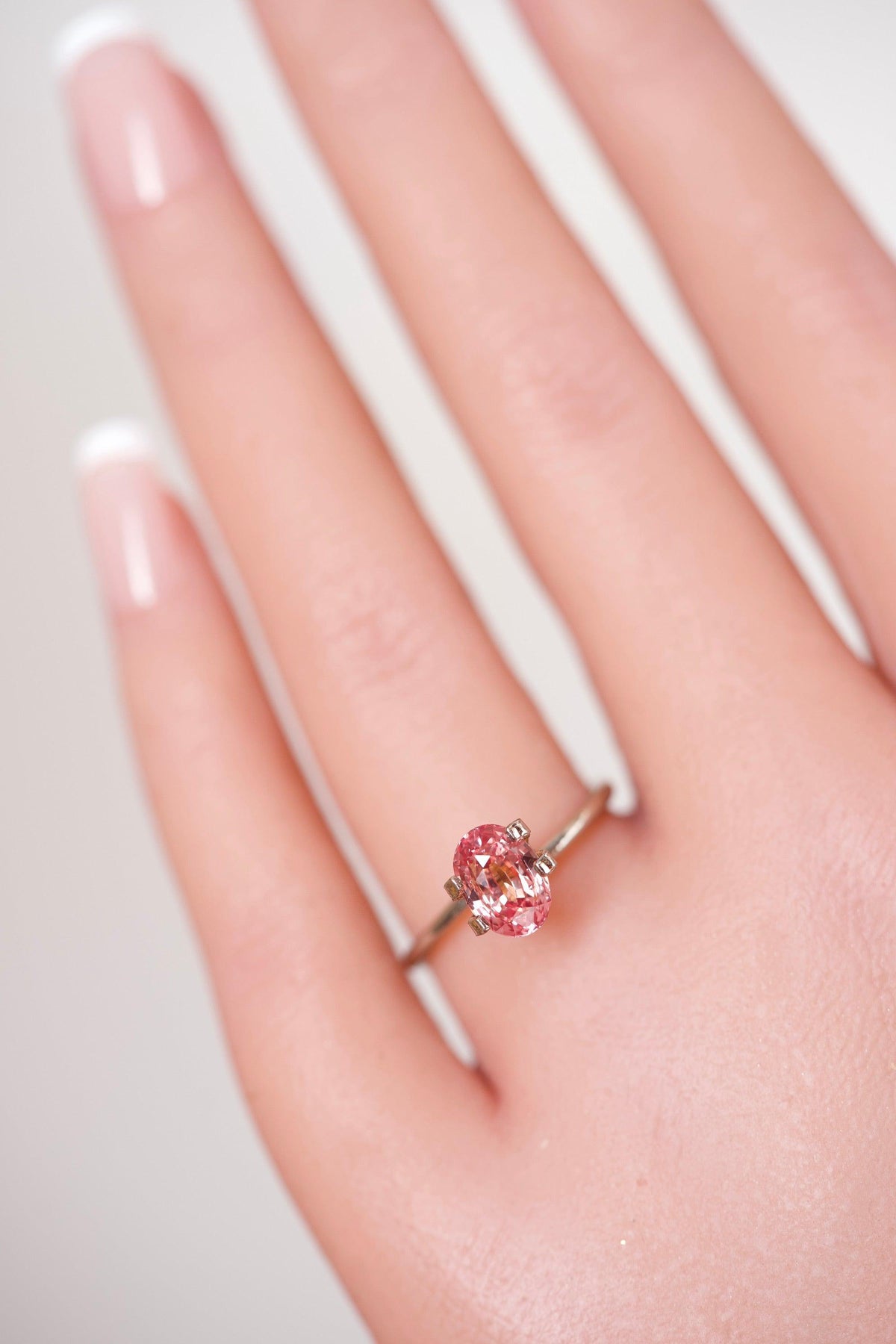 2.17 ct Pinkish Orange Padparadscha Sapphire GIA Certified Heated Oval Cut Gemstone