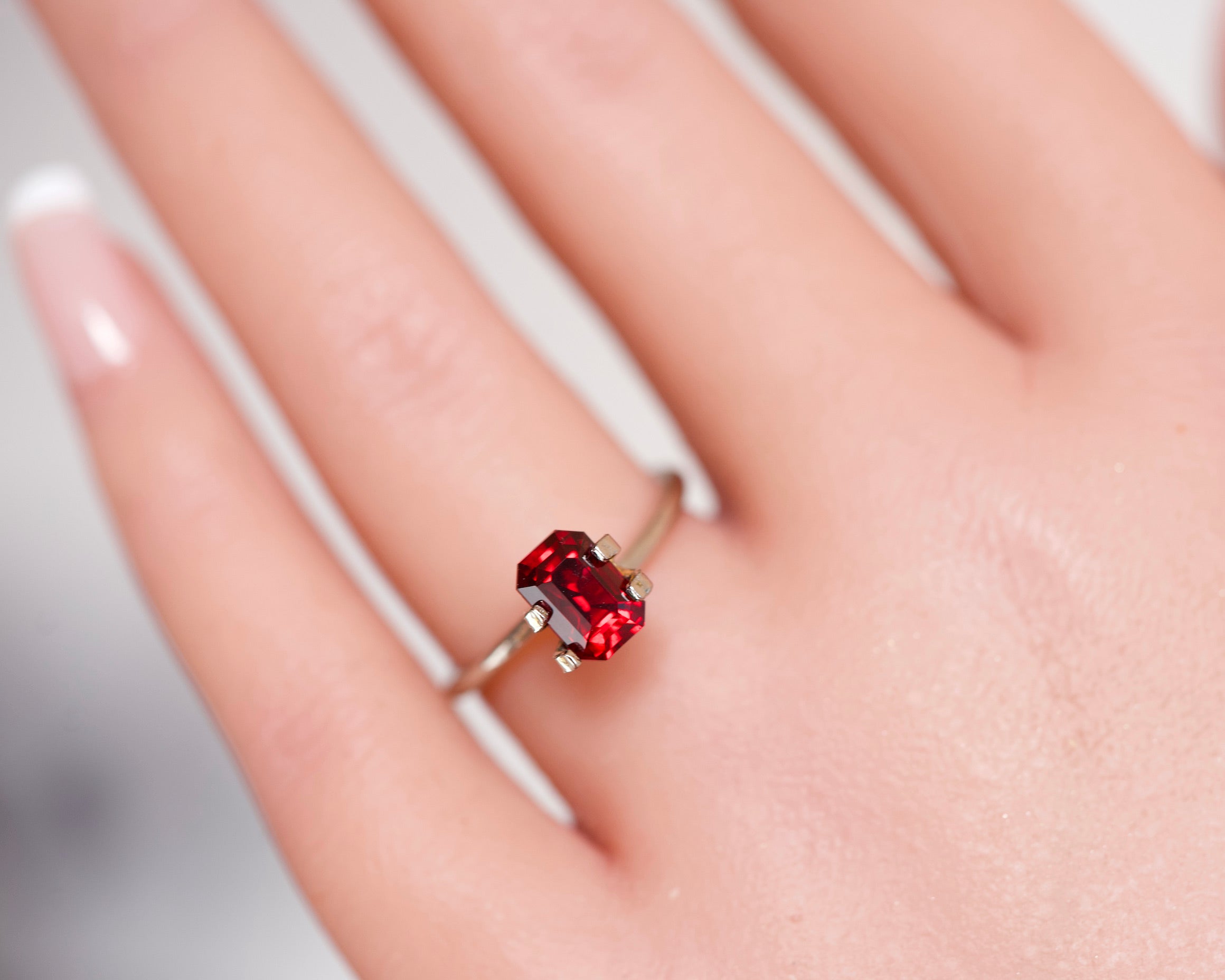 2.01 ct Red Ruby GIA Certified Heated Emerald Cut Gem